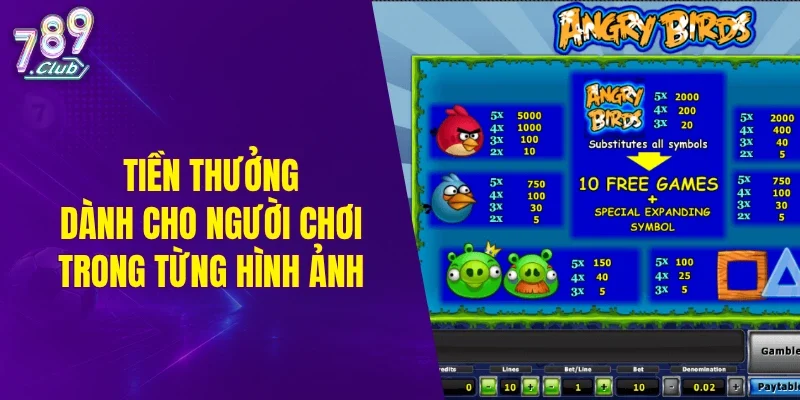 Tiền thưởng dành cho người chơi trong từng hình ảnh